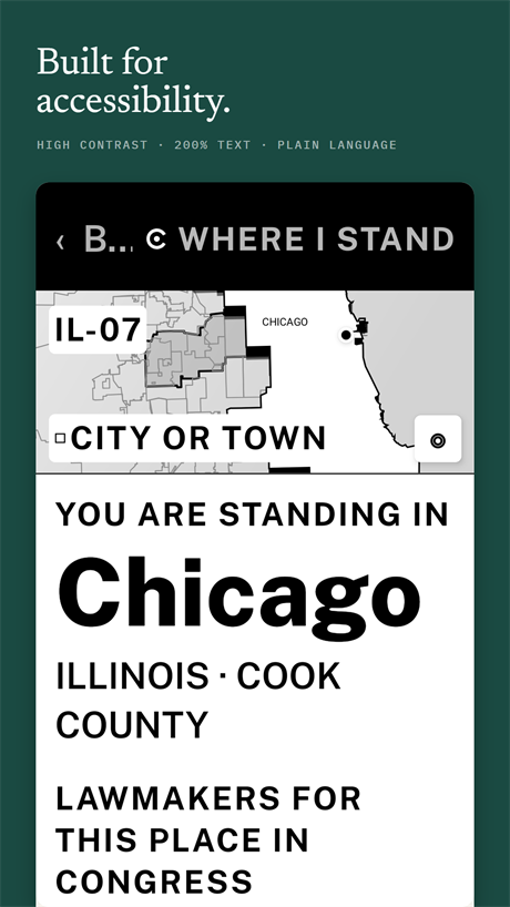 High contrast mode at increased text size